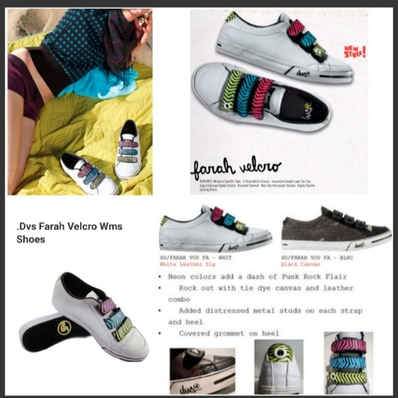 DVS Farah WHITE BMX DC Skate Shoes (Womens 7.5) Retro 80's 90's SNEAKERS - Picture 10 of 10